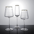 Hot-selling glasses Clear wine glass with gold rim Supplier